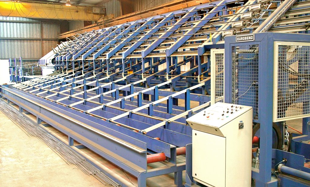 Six-line straightening and cutting machines for rebar processing